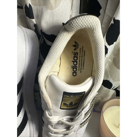 Adidas Superstar Womens Size 7.5 Customized Blinged Out Sneakers C77153 2016 - Picture 12 of 16